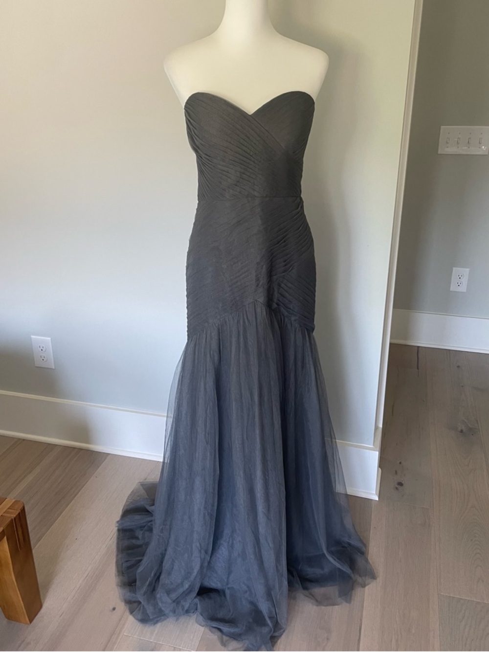 Jenny Yoo Ava Dress Wedding Formal Tulle Cross Paneled Size 10